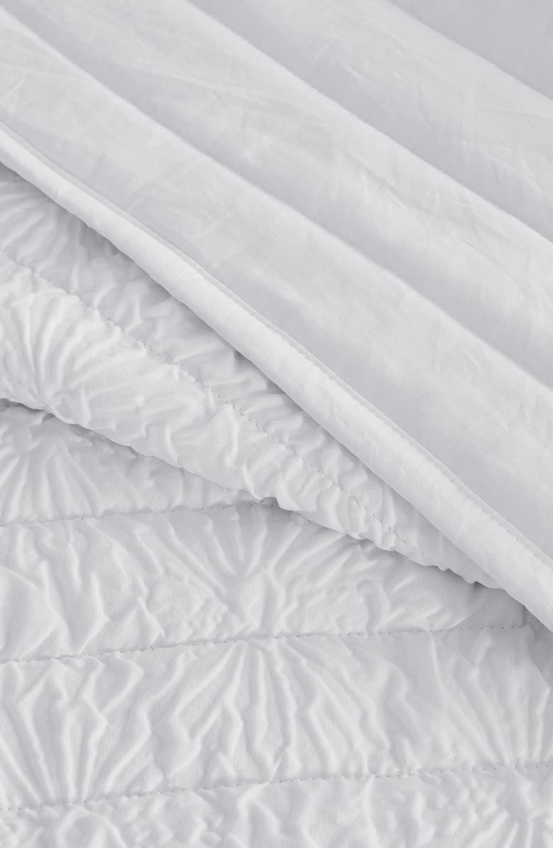 Woven & Weft Floral Embossed Quilt Set, Alternate, color, White