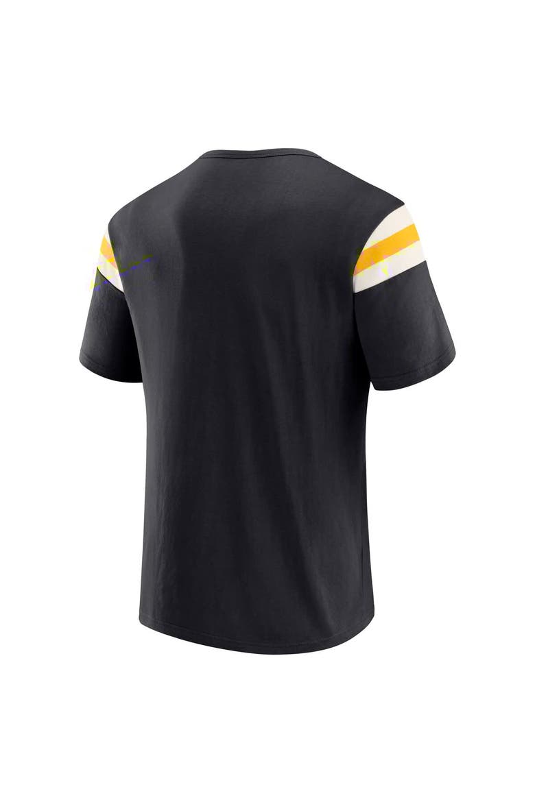 Men's Darius Rucker Collection by Fanatics Black Pittsburgh Pirates Distressed Sleeve Stripe T-Shirt, Alternate, color, Black