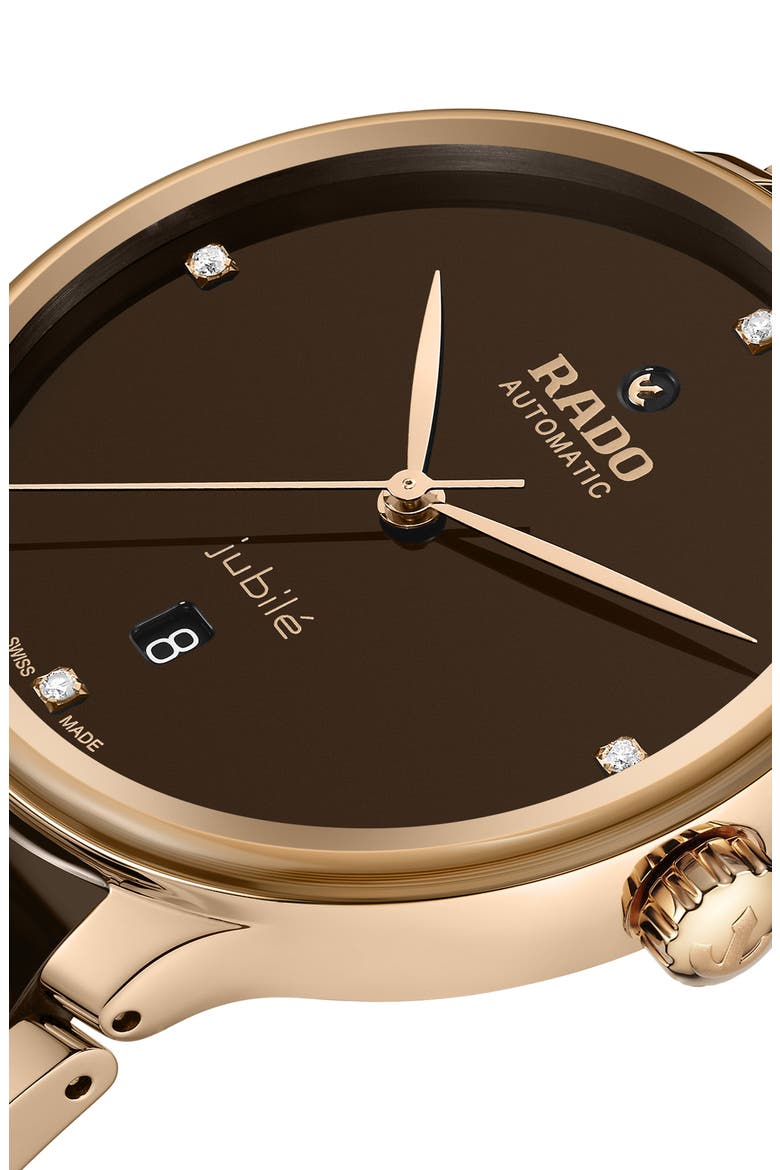 Centrix Diamond Ceramic Bracelet Watch, 30.5m, Alternate, color, BROWN