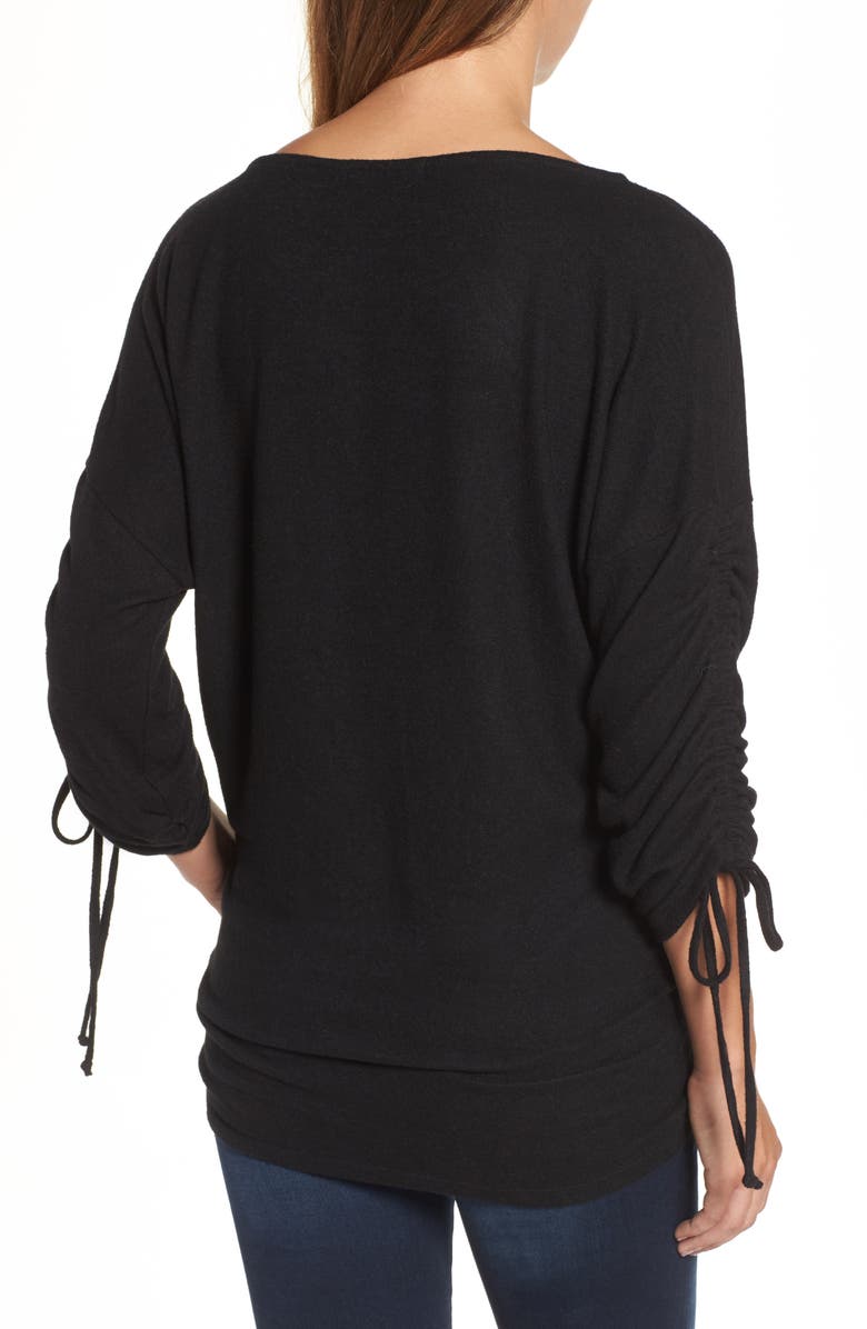 GIBSONLOOK Gibson Cozy Tie Sleeve Top, Alternate, color,