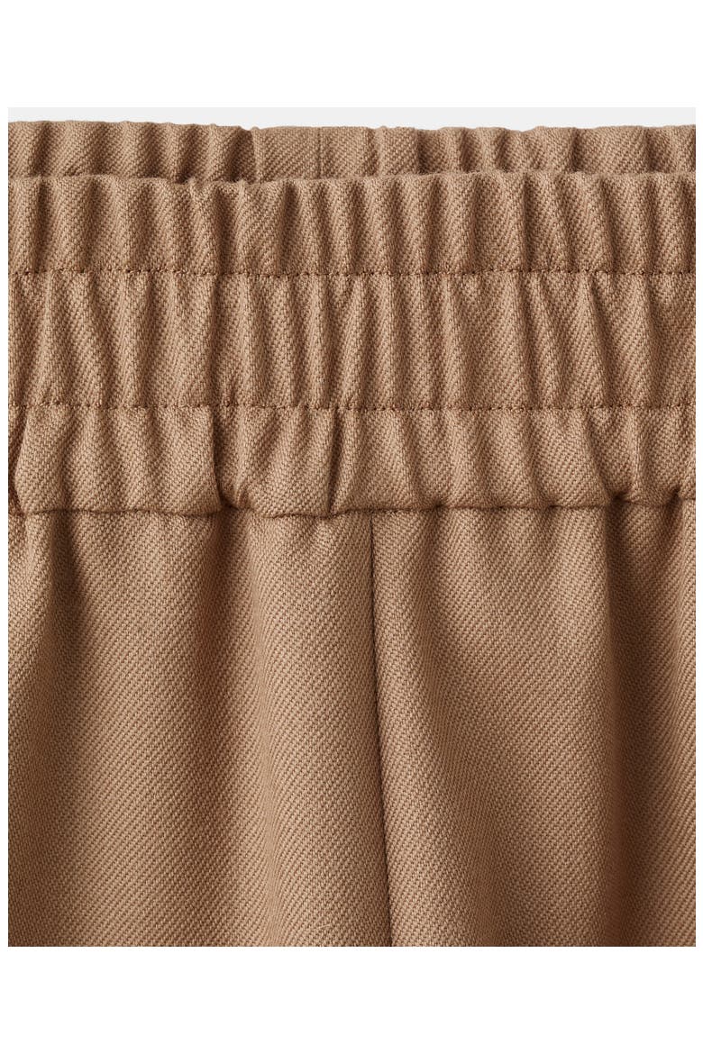Selection Elastic Waist Straight Leg Wool Pants, Alternate, color, MEDIUM BROWN