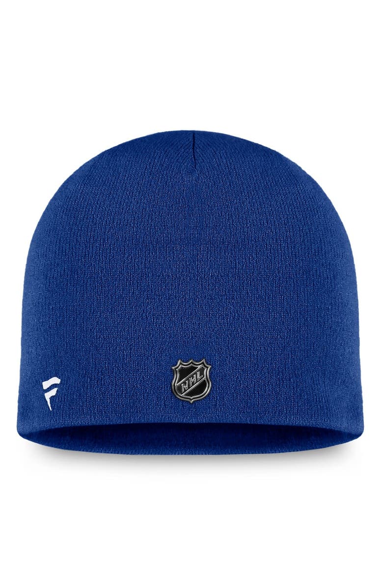 FANATICS Men's Fanatics Branded Blue Toronto Maple Leafs Authentic Pro Training Camp Knit Hat, Alternate, color, 