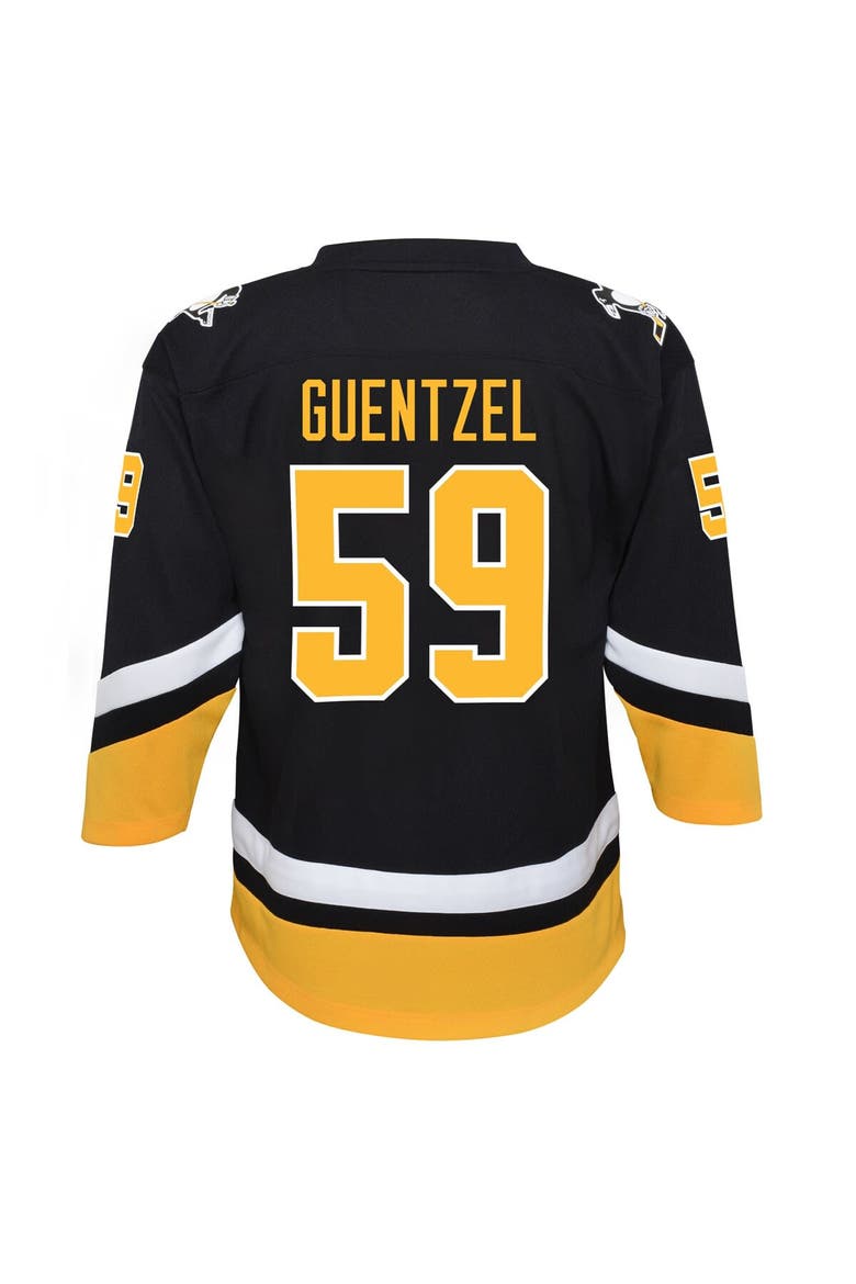 Youth Jake Guentzel Black Pittsburgh Penguins 2021/22 Alternate Replica Player Jersey, Alternate, color, Black
