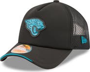 New Era Men's New Era Black Jacksonville Jaguars 2026 Sideline Apex 9FORTY Adjustable Trucker Hat