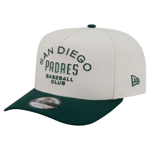 Men's New Era  Cream/Dark Green San Diego Padres Chrome A-Frame 9FIFTY Snapback Hat