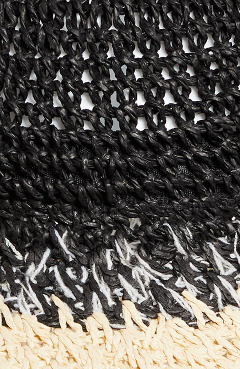 Missoni Woven Straw Bucket Hat, Alternate, color, 0002 Black