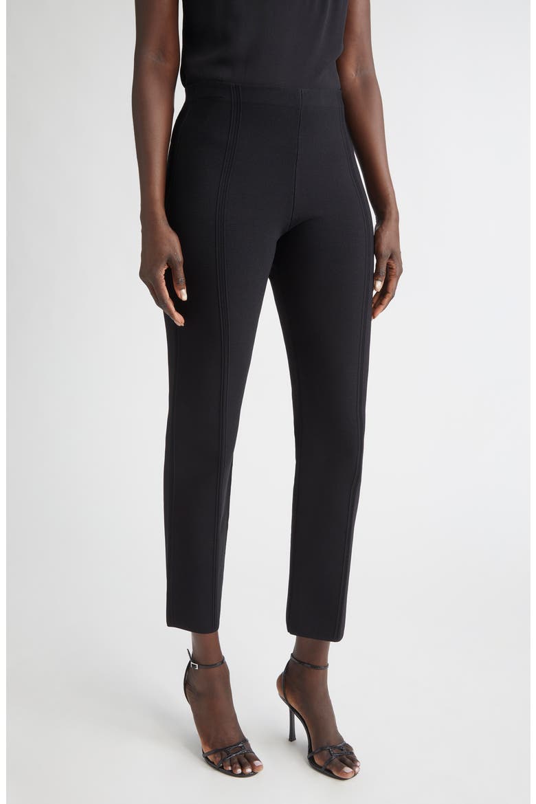 Knit Crop Pants, Main, color, BLACK