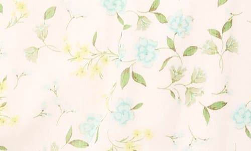 Cece Floral Off The Shoulder Ruffle Top In New Ivory