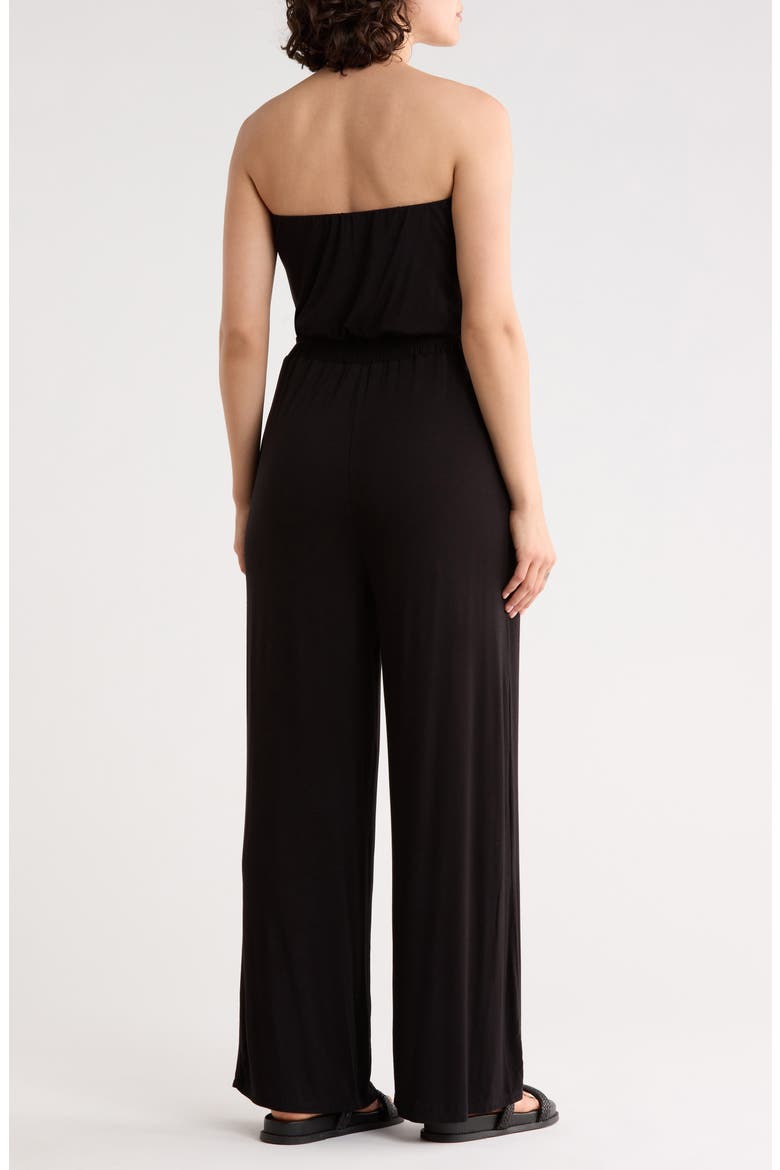 Strapless Jumpsuit, Alternate, color, BLACK