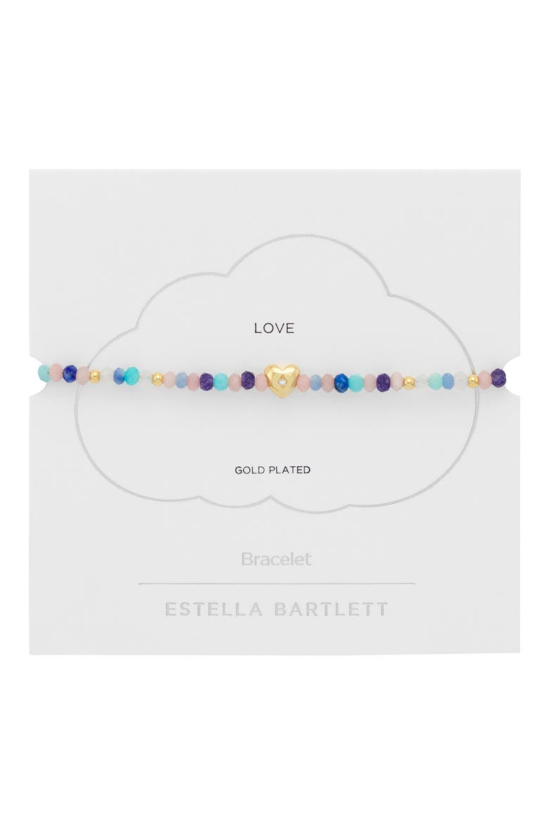 Ameli Pastel Stone Heart Bracelet, Alternate, color, GOLD