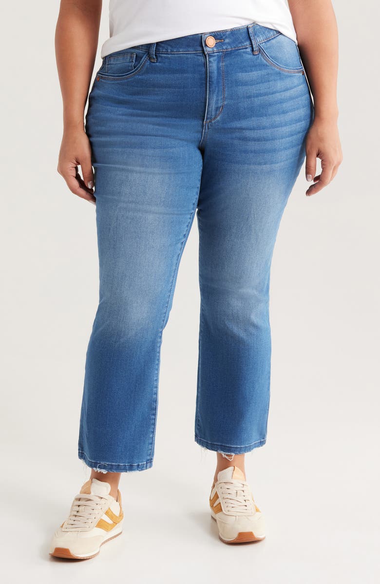 Wit & Wisdom Bennett Skyrise Barely Bootcut Ankle Jeans, Main, color, Mid Blue Artisanal