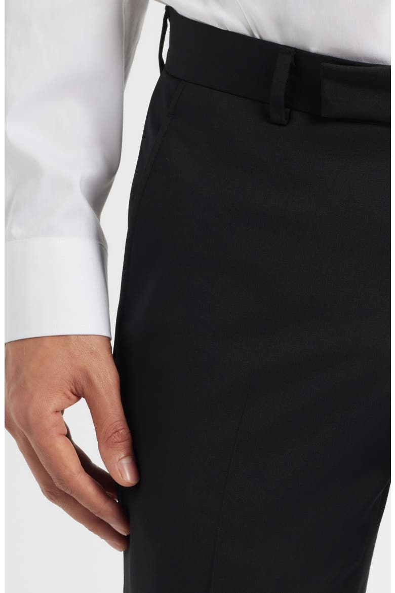 Ryder Slim Fit Black Stretch Wool Tuxedo Pants, Alternate, color, BLACK