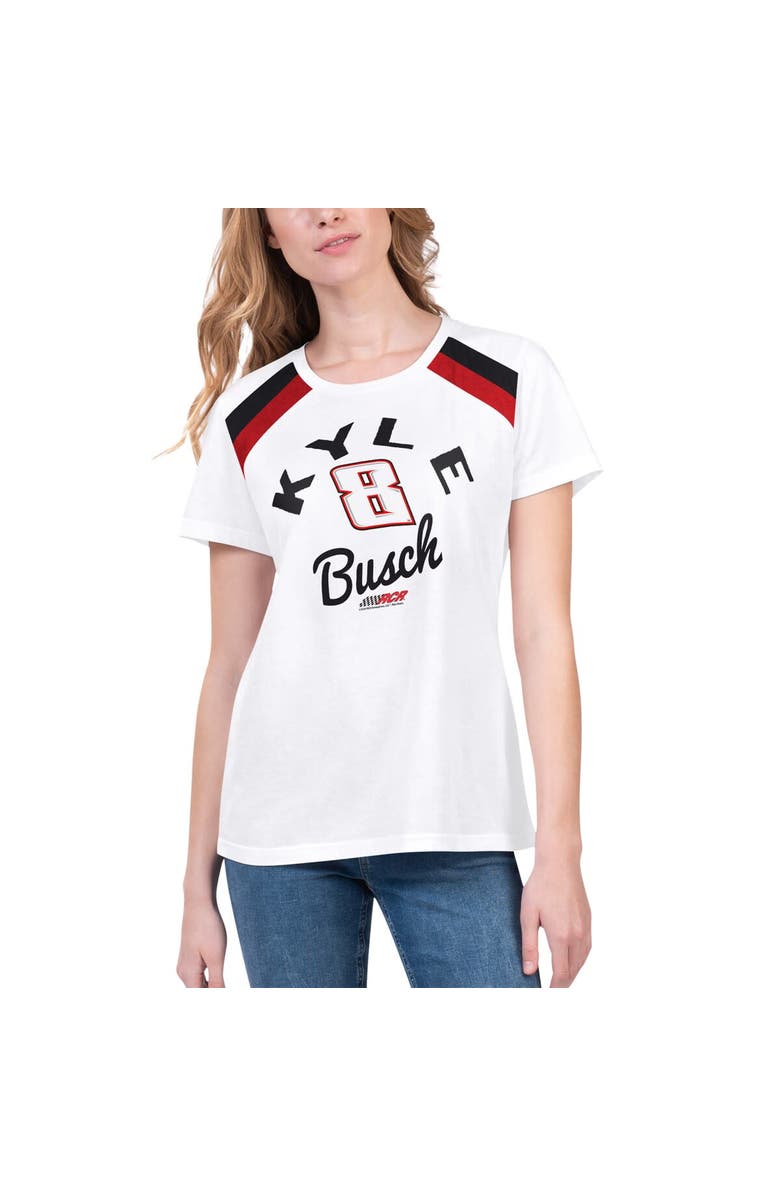 G-III 4HER BY CARL BANKS Women's G-III 4Her by Carl Banks White Kyle Busch Score T-Shirt, Main, color, White