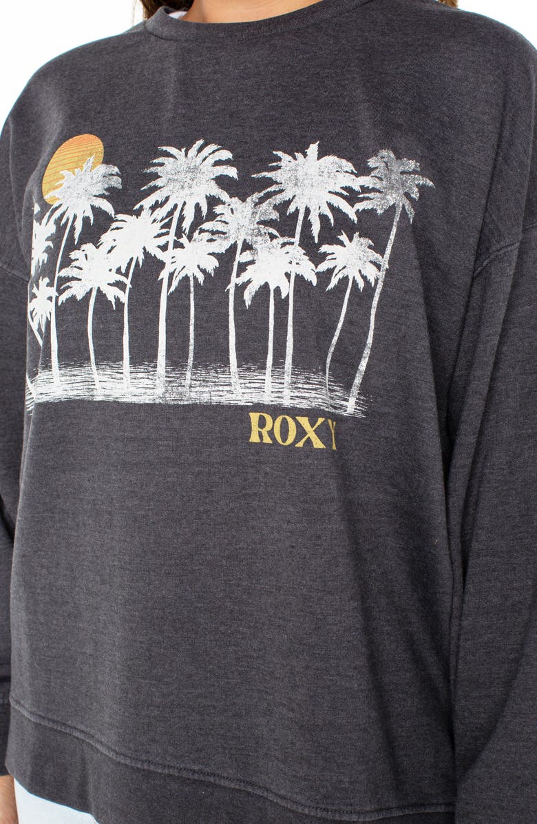Roxy Coastal Motion Oversize Graphic Sweatshirt, Alternate, color, Phantom