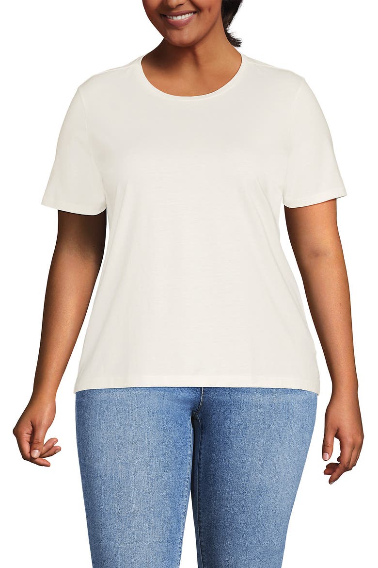 Supima Cotton Crewneck T-Shirt, Main, color, Ivory