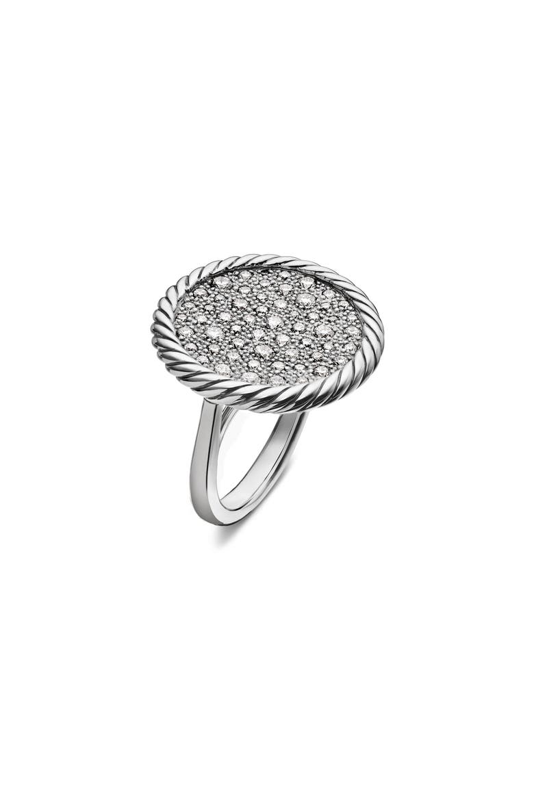 Elements® Pavé Diamond Ring, Alternate, color, STERLING SILVER