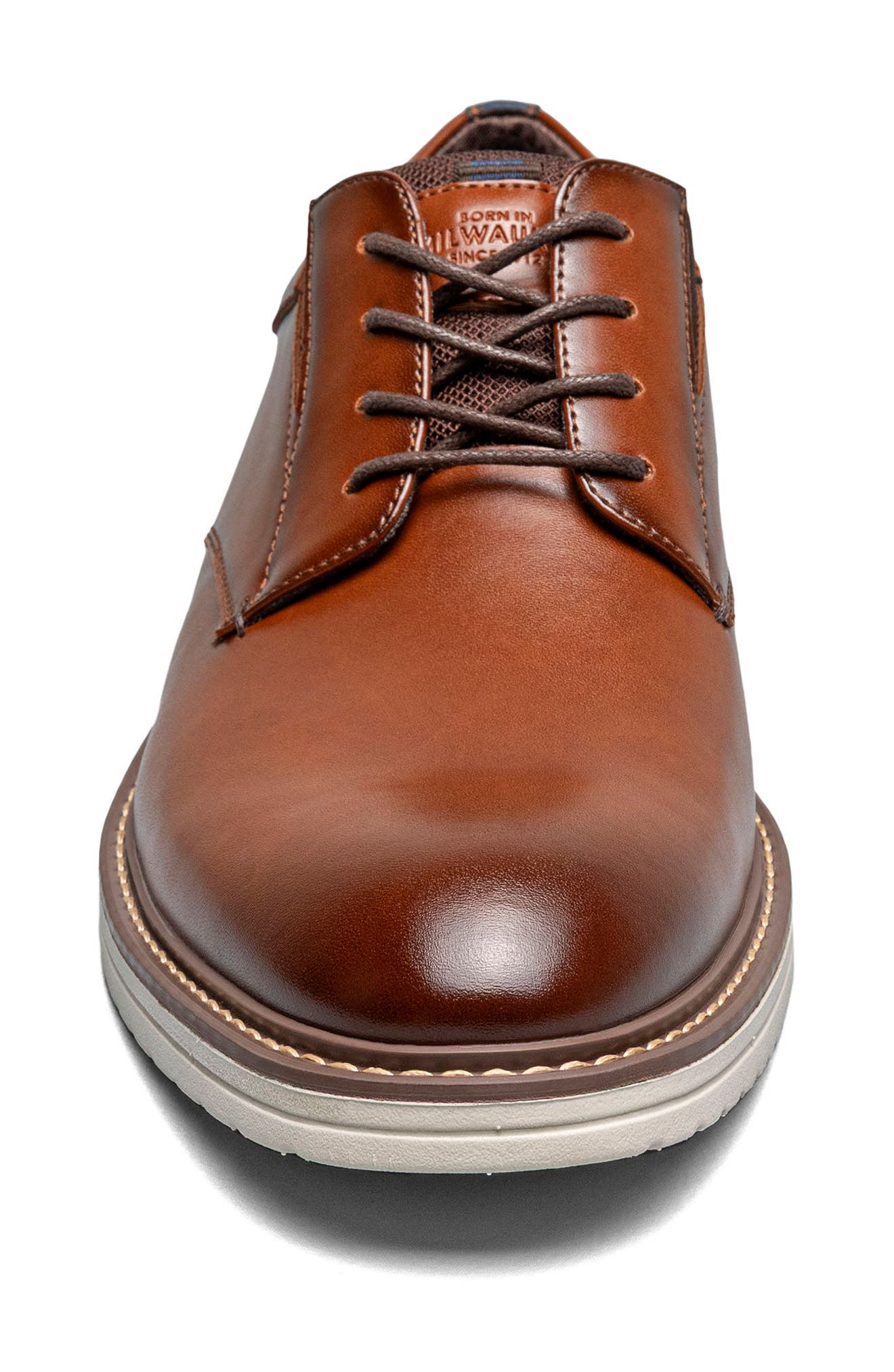Gates Plain Toe Derby - Wide Width Available, Alternate, color, COGNAC MULTI