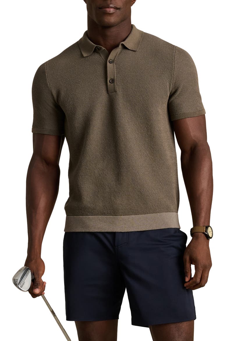 Mercer Knit Polo, Main, color, SMOKEY OLIVE