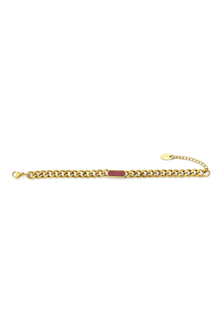 Gender Inclusive Curb Link Bracelet, Alternate, color, RED