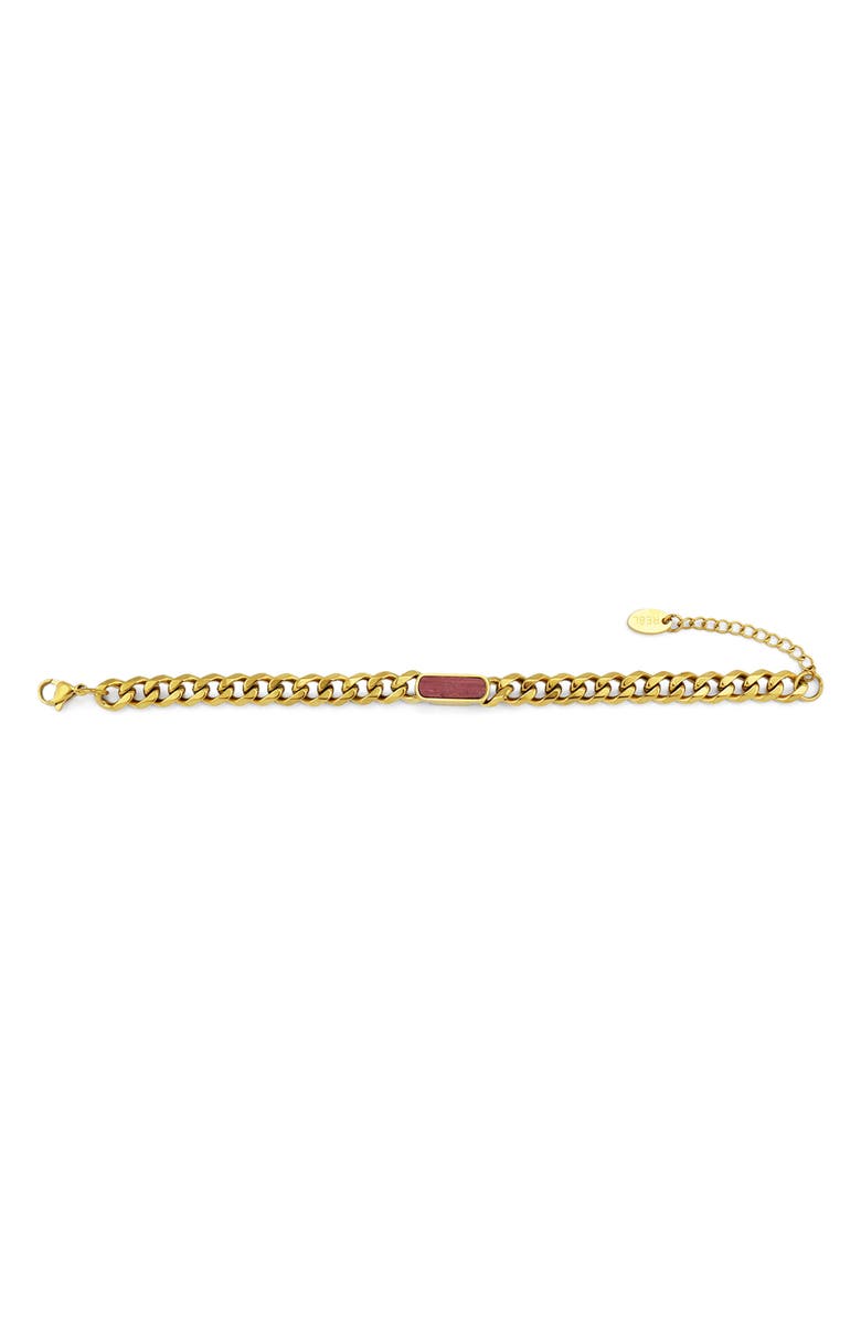 REBL Gender Inclusive Curb Link Bracelet, Alternate, color, Red