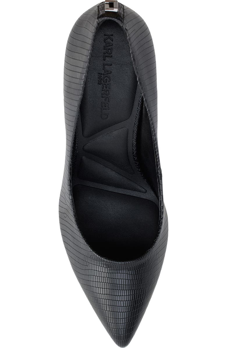 KARL LAGERFELD PARIS Royale Pointed Toe Pump, Alternate, color, Black