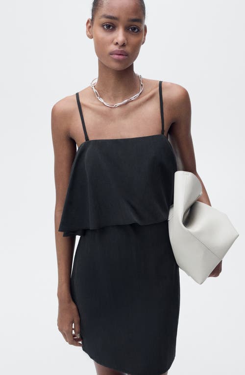 Mango Ruffle Knit Minidress