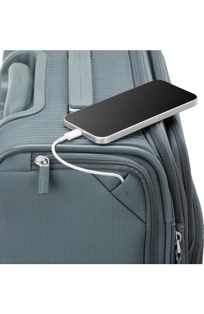 Samsonite Silhouette 18 Softside Carry-On Expandable Spinner, Alternate, color, Black