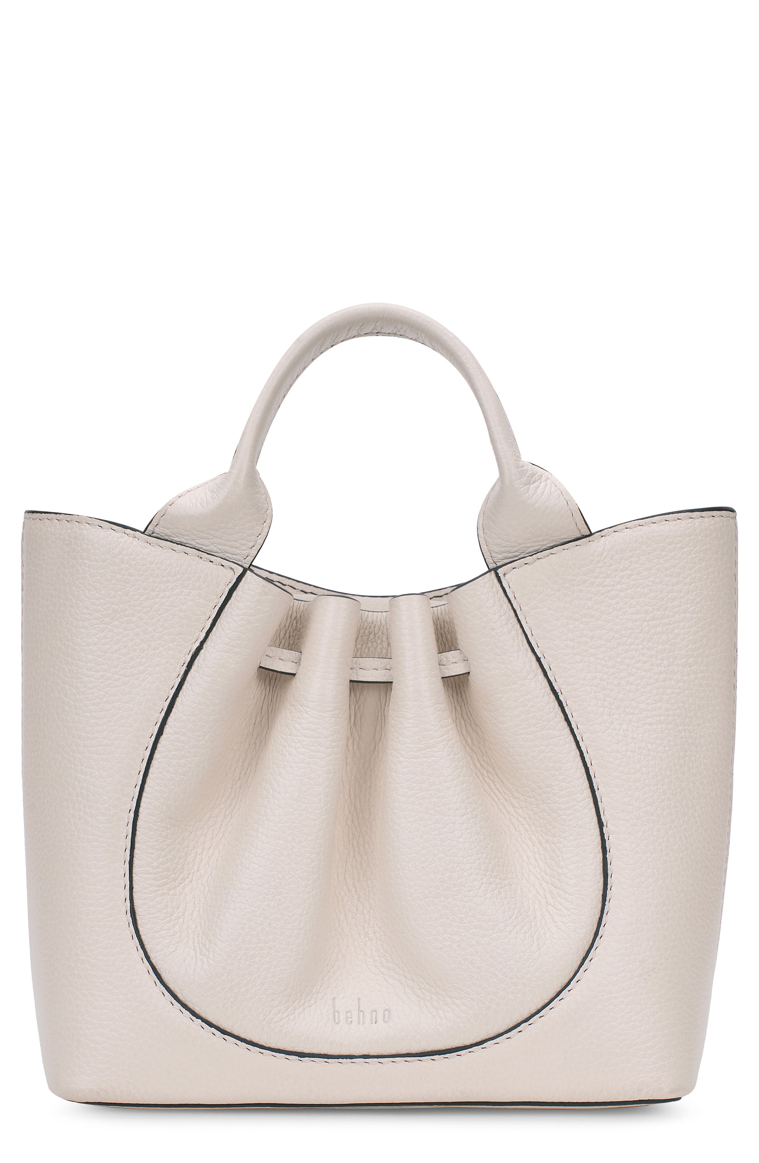 Katrina Mini Leather Tote, Main, color, PUMICE