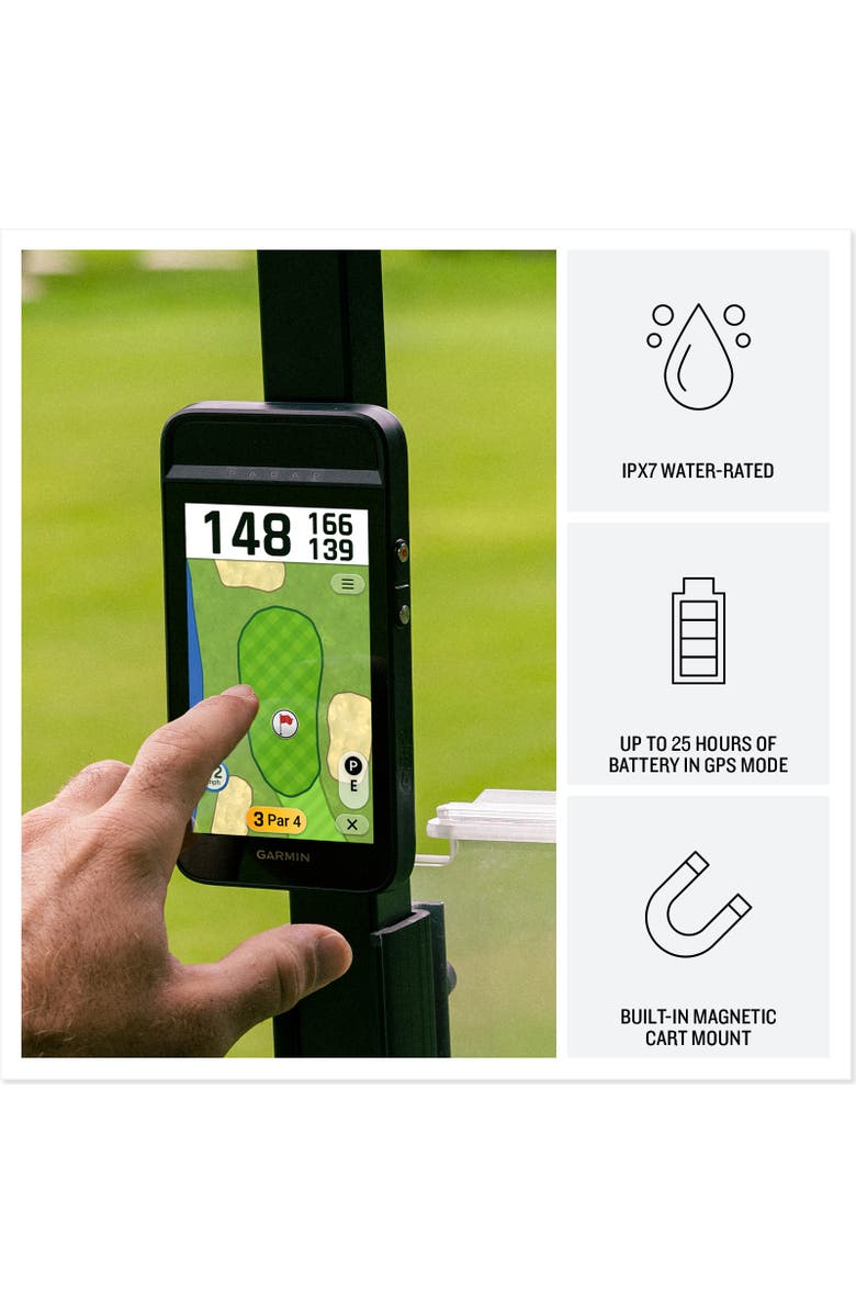 Garmin Approach G82 GOLF Launch Monitor and Premium 5" GPS Golf Handheld with Built-in Bluetooth - Black, Alternate, color, Black