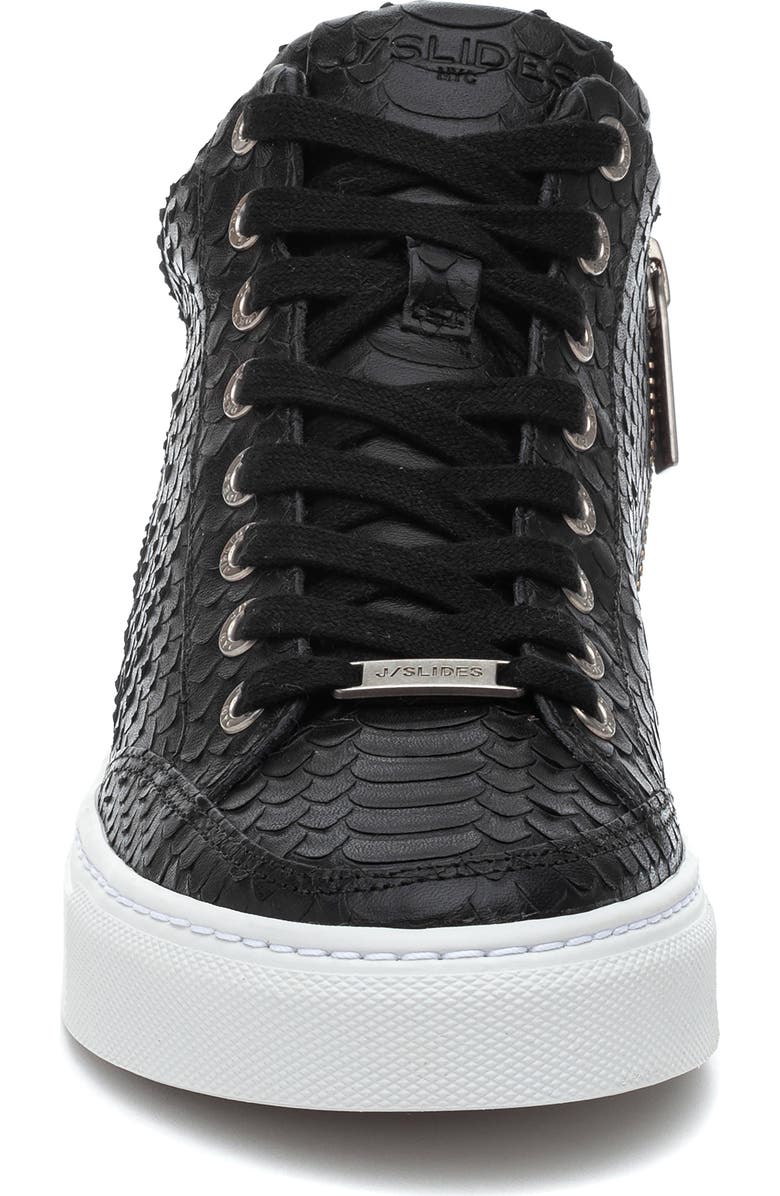 JSlides Leesa Snake Embossed High Top Sneaker, Alternate, color,