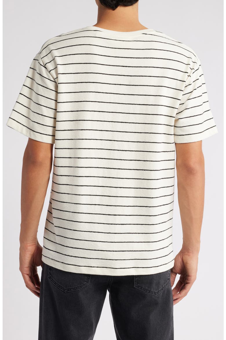 Stripe Relaxed T-Shirt, Alternate, color, NATURAL/ BLACK