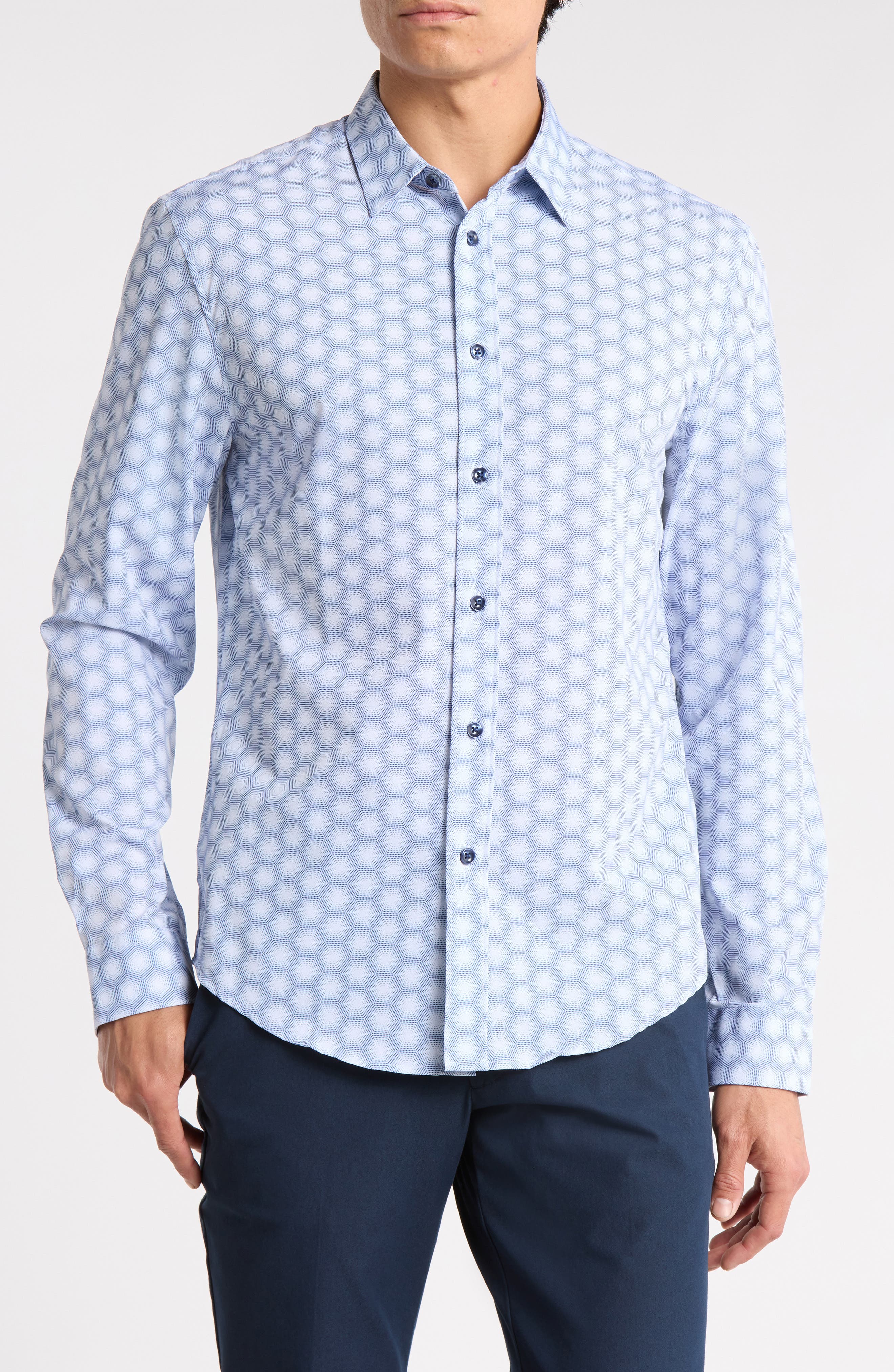 Brooklyn Brigade Geometric Button-Up Shirt