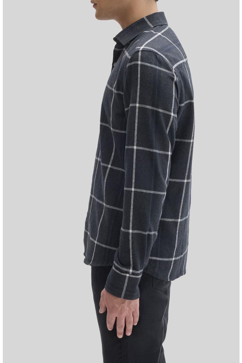 Jakin Windowpane Button Front Shirt, Alternate, color, GRAPHITE