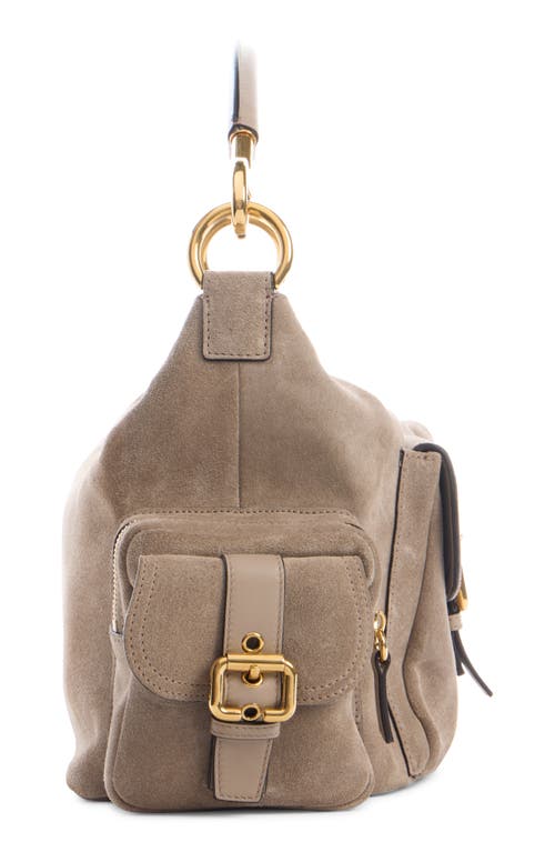 Chloé Womens Chloe Camera Medium Suede Cross-body Bag In Motty Grey