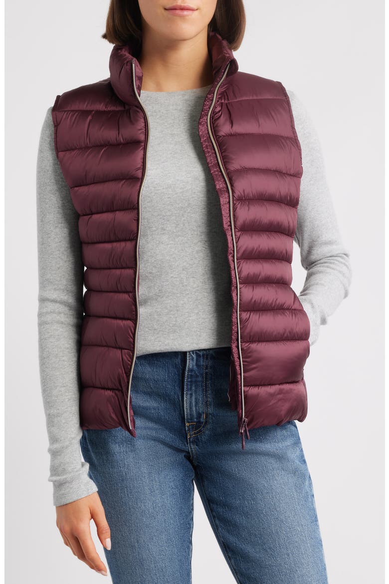 Lynn Quilted Puffer Vest, Alternate, color, WINE RED