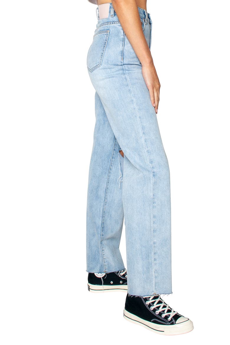 Hi Dad High Waist Nonstretch Destroyed Jeans, Alternate, color, INDIGO RAIDER TRASH