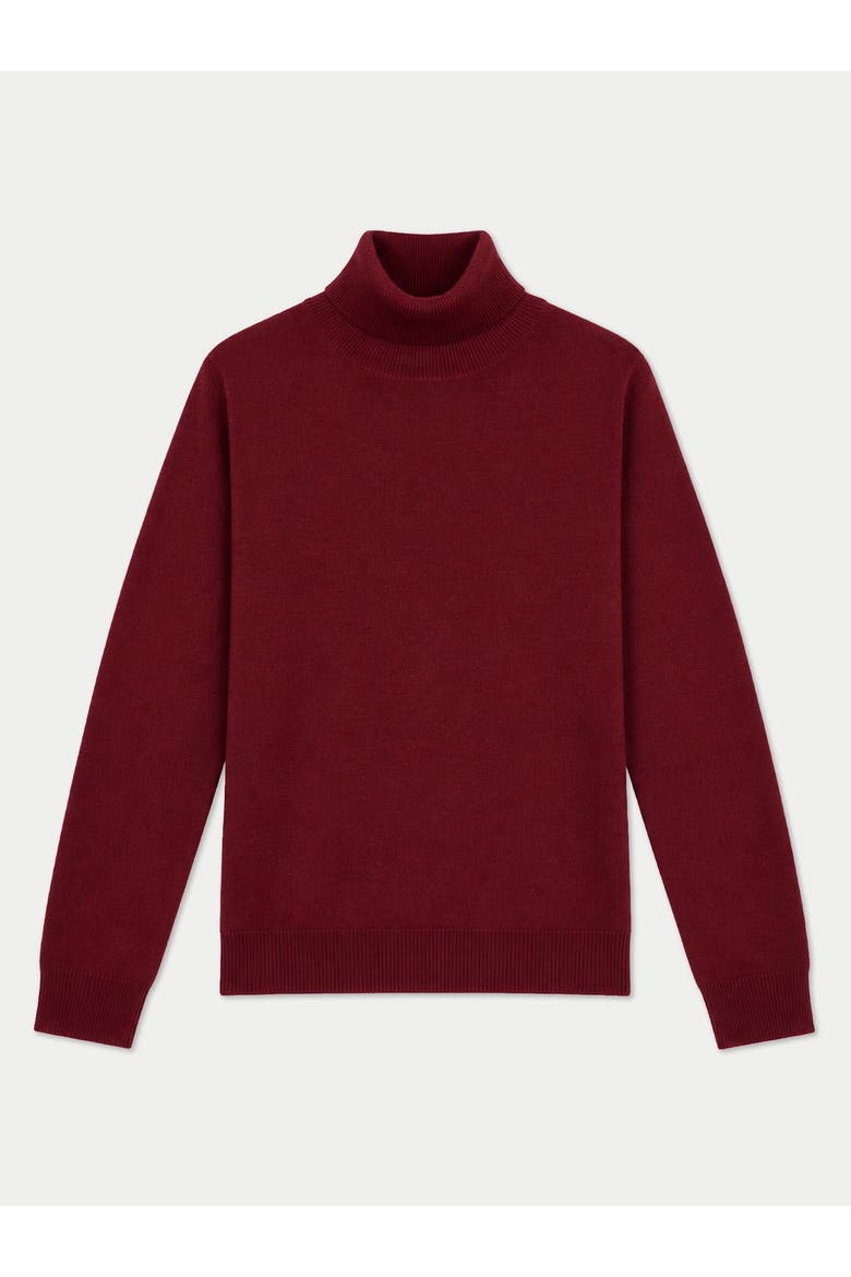Cashmere Classic Turtleneck Sweater, Main, color, Wine Red