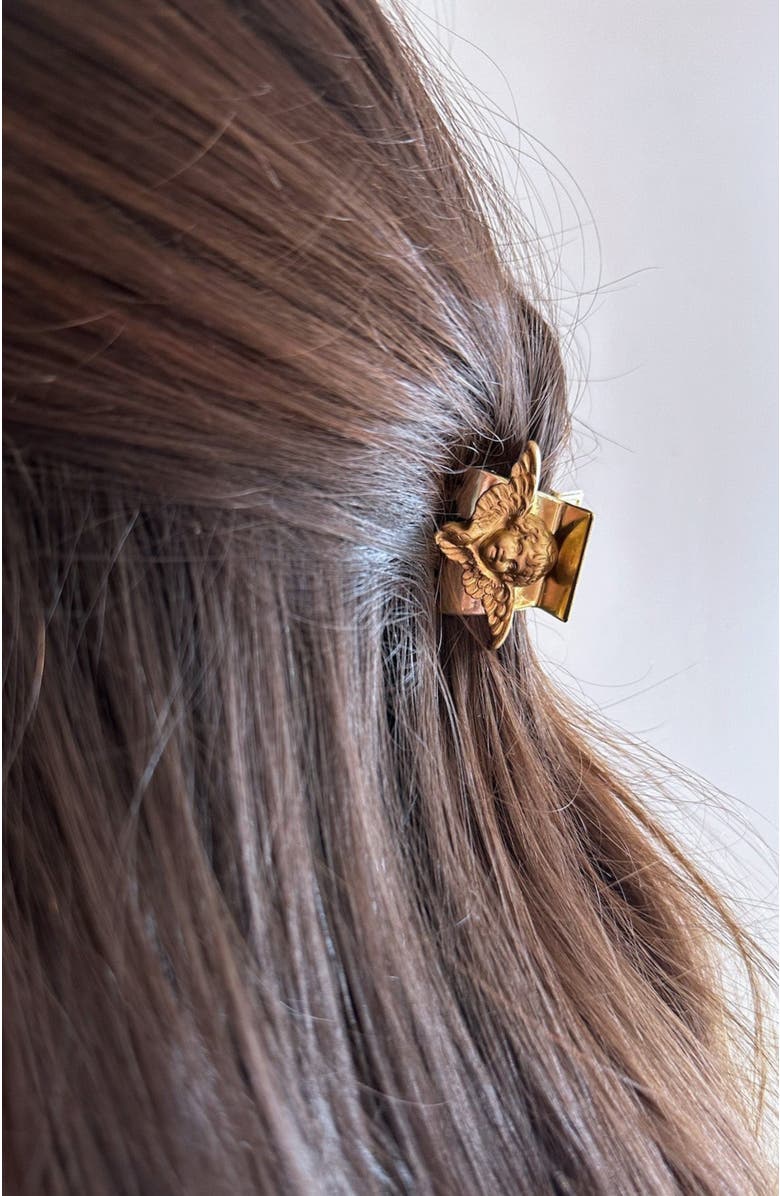 Epona Valley Cherub Claw Clip, Alternate, color, Gold