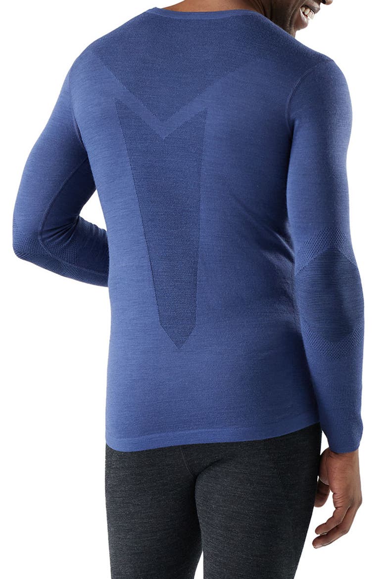 Intraknit™ Thermal Base Layer Long Sleeve Merino Wool Blend Top, Alternate, color, NIGHTFALL BLUE