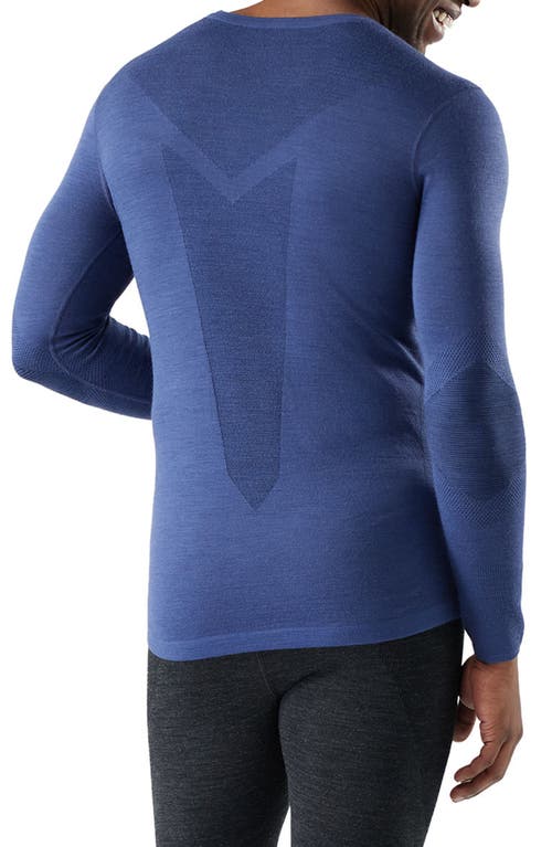Smartwool Intraknit™ Thermal Base Layer Long Sleeve Merino Wool Blend Top In Blue
