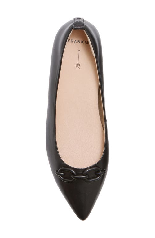 Frankie4 London Pointed Toe Flat In Black