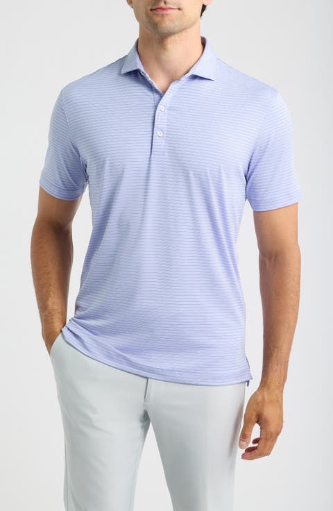 Michael Stripe Performance Golf Polo