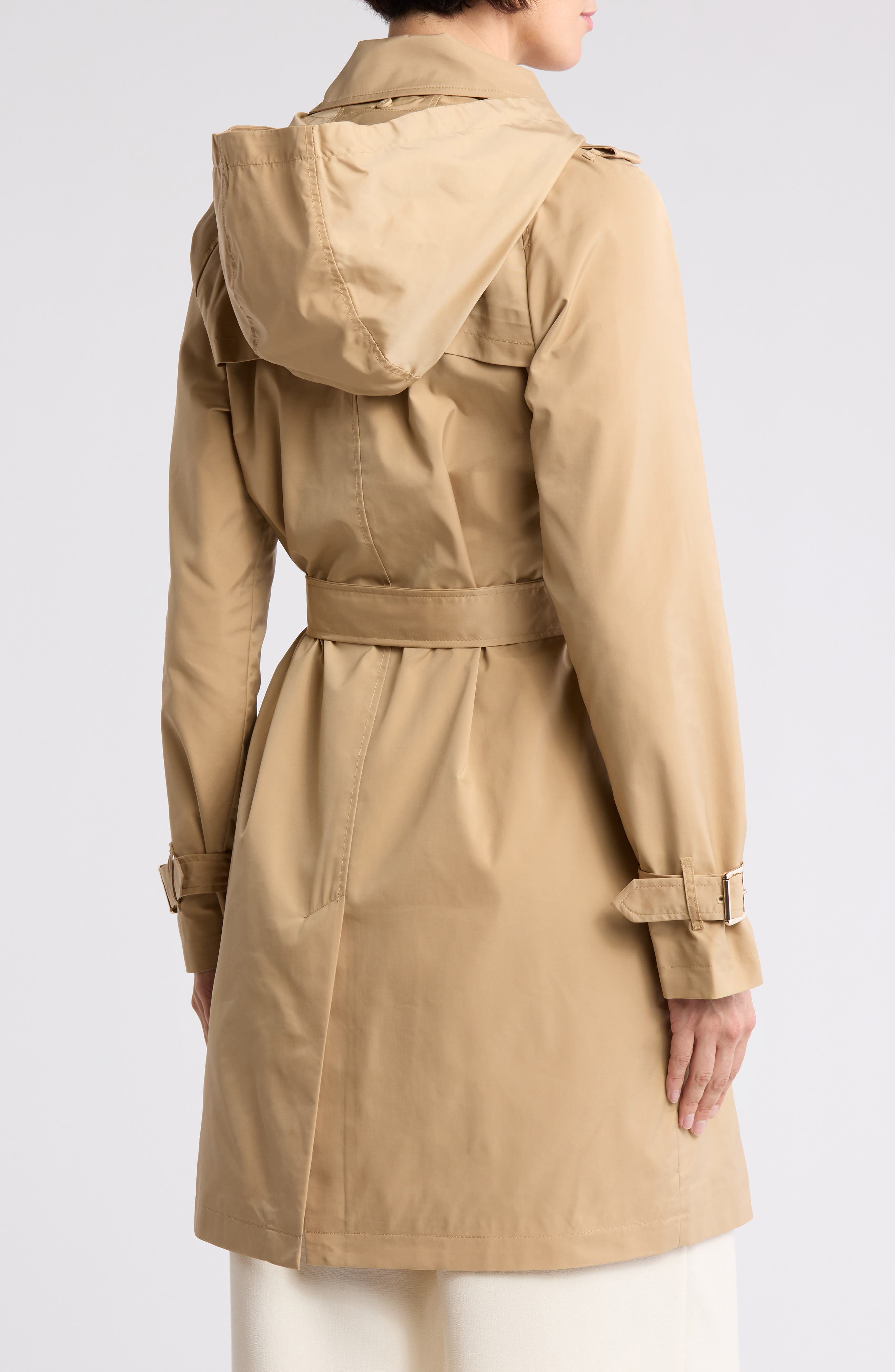 Belted Double Breasted Trench Coat - image 2