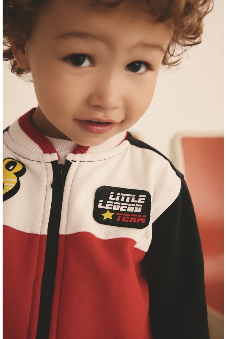 Kids' Racing Driver Jacket, Alternate, color, RED/ IVORY