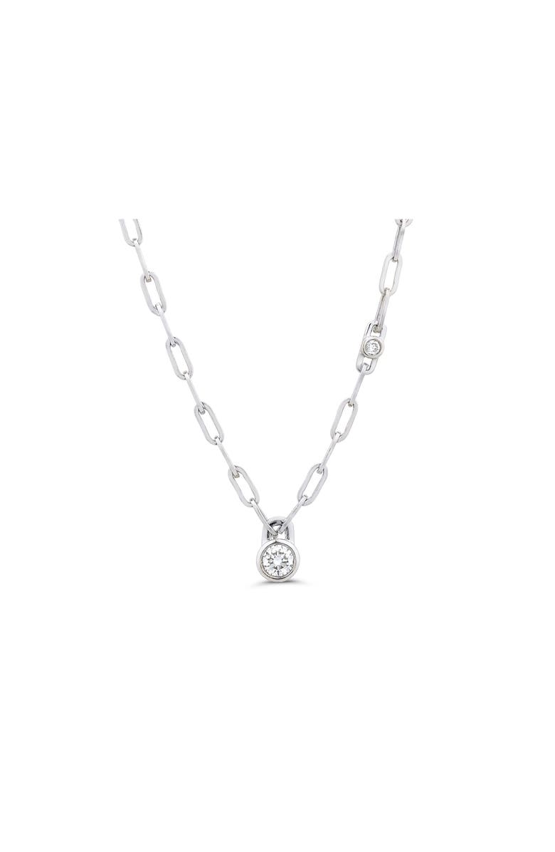 Seed2Stone Muse Bezel Necklace, Alternate, color, Silver