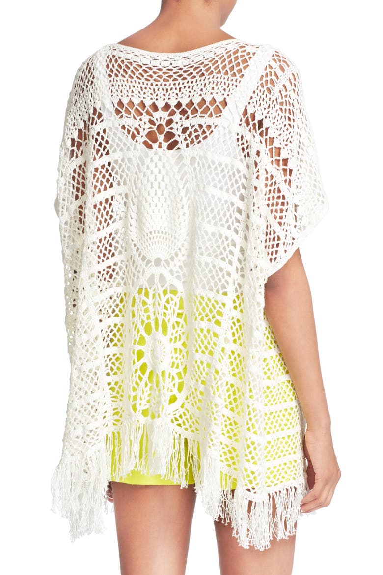 'Kimber' Crochet Cotton Top, Alternate, color, WHITE