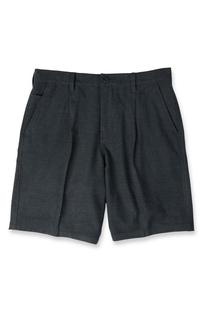 Quiksilver Gilroy Glen Check Pleated Shorts, Alternate, color, Iron Gate
