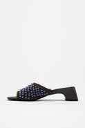 Bimba y Lola Crochet Beaded Heeled Sandal