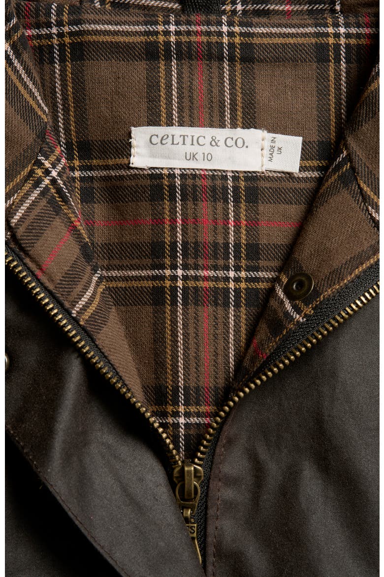 Raglan Sleeve Waxed Jacket, Alternate, color, Chocolate