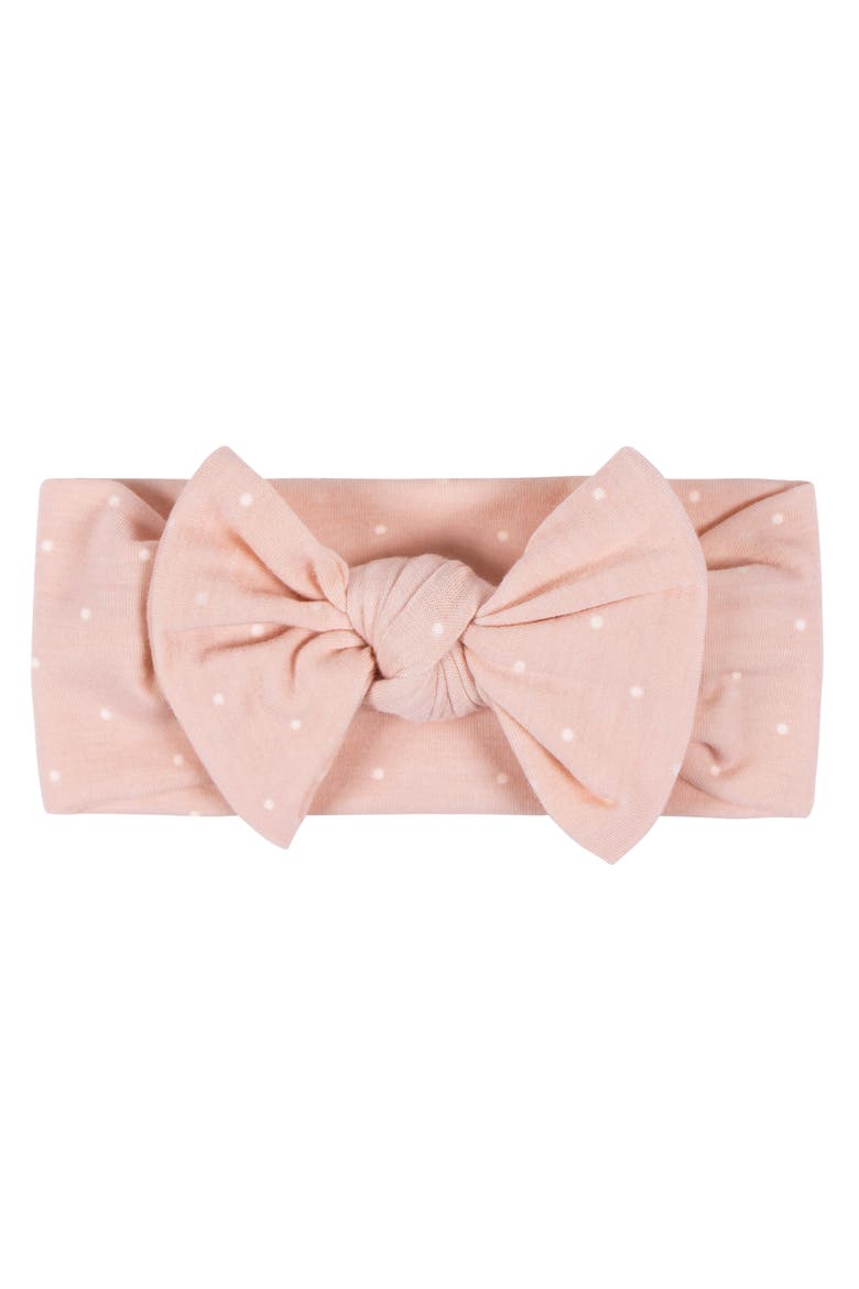 Swaddle Blanket & Headband Set, Alternate, color, Pink Polka Dots